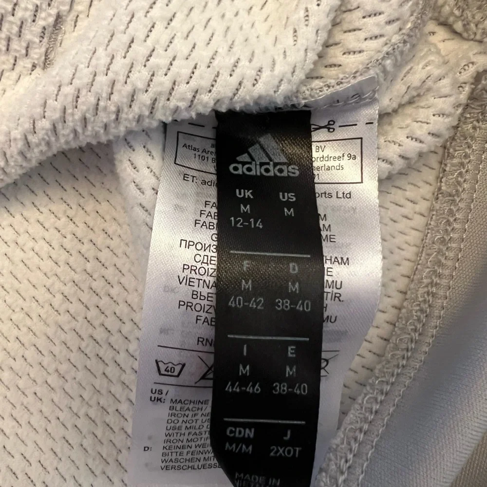 Adidas‎ Hoodie Men Medium Gray Excellent Climalite Honeycomb Textured Pullover